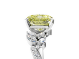 White gold Fancy Yellow Radiant  Solitaire Marquise Twist Band with Six-Prong Setting_64