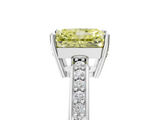 White gold Fancy Yellow Radiant  Solitaire Pavé Band Prong Setting Ring_25