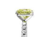 White gold Fancy Yellow Radiant  Solitaire Pavé Band with Four-Prong Setting_160