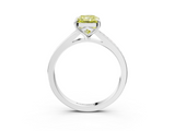 White gold Fancy Yellow Radiant  Solitaire Pavé Band with Four-Prong Setting_31