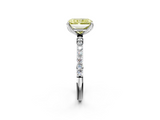 White gold Fancy Yellow Radiant  Solitaire Pavé Diamond Engagement Ring with Four-Prong Setting_44