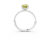 White gold Fancy Yellow Radiant  Solitaire Pavé Diamond Engagement Ring with Four-Prong Setting_45