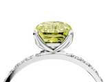 White gold Fancy Yellow Radiant  Solitaire Pavé Diamond Engagement Ring with Four-Prong Setting_46