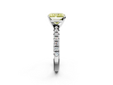White gold Fancy Yellow Radiant  Solitaire Pave Diamond Engagement Ring with Four-Prong Setting_200