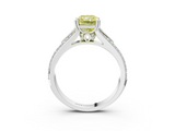White gold Fancy Yellow Radiant  Solitaire Pave Split Shank Engagement Ring with Six-Prong Setting_40