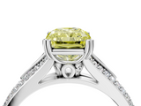 White gold Fancy Yellow Radiant  Solitaire Pave Split Shank Engagement Ring with Six-Prong Setting_41