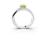 White gold Fancy Yellow Radiant  Solitaire Split Shank Pave Diamond Ring_52