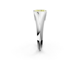 White gold Fancy Yellow Radiant  Solitaire Tension Set Diamond Ring_22