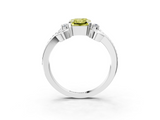 White gold Fancy Yellow Radiant  Solitaire Twisted Band Scroll Prong Ring_6