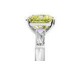 White gold Fancy Yellow Radiant  Solitaire with Tapered Baguette Side Stones on a Classic Band with Four-Prong Setting_97