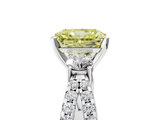 White gold Fancy Yellow Radiant  Three-Stone Diamond Ring with Pavé Split Shank and Four-Prong Setting_65