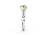 White gold Fancy Yellow Round  Brilliant Channel-Set Solitaire Ring with Four-Prong Setting_19