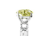 White gold Fancy Yellow Round  Brilliant Cut Diamond Five-Stone Prong Set Engagement Ring with Channel Band_5