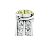 White gold Fancy Yellow Round  Brilliant Diamond Channel Set Wide Band Ring with Bezel Setting_5