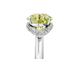 White gold Fancy Yellow Round  Brilliant Solitaire Engagement Ring with Six-Prong Setting and Classic Band_5