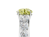 White gold Fancy Yellow Round Cut Brilliant Diamond Pavé Band with Six-Prong Setting_17