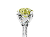 White gold Fancy Yellow Round Cut Brilliant Three-Stone Diamond Ring with Pavé Band and Four-Prong Setting_44
