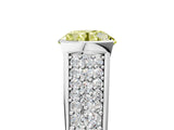White gold Fancy Yellow Round Cut Cut Diamond Channel Set Pave Band with Tension Prong Setting_5