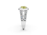 White gold Fancy Yellow Round Cut Cut Halo Split Shank Prong Set Ring_2