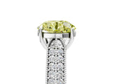 White gold Fancy Yellow Round Cut Cut Pave Split Shank Engagement Ring with Four-Prong Setting_53