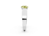 White gold Fancy Yellow Round Cut Diamond Channel Set Solitaire Ring with Four-Prong Setting_39