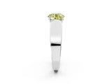 White gold Fancy Yellow Round Cut Diamond Channel Set Solitaire Ring with Four-Prong Setting_51