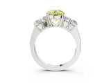 White gold Fancy Yellow Round  Cut Diamond Five-Stone Prong Set White Gold Ring_73