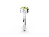 White gold Fancy Yellow Round  Cut Diamond Halo Engagement Ring with Split Shank and Four-Prong Setting_31
