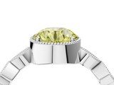White gold Fancy Yellow Round  Cut Diamond Milgrain Marquise Band with Prong Setting_7