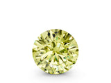 White gold Fancy Yellow Round  Cut Diamond Ring with Baguette Side Stones, Channel Set Band, and Four-Prong Setting_12