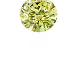 White gold Fancy Yellow Round  Cut Diamond Ring with Baguette Side Stones, Channel Set Band, and Four-Prong Setting_13