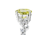 White gold Fancy Yellow Round Cut Diamond Scattered Round Accent Ring with Prong Setting_19