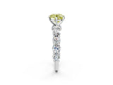 White gold Fancy Yellow Round Cut Diamond Side Stone Engagement Ring with Four-Prong Setting_50
