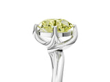 White gold Fancy Yellow Round Cut Diamond Solitaire Engagement Ring with Four-Prong Setting and Classic Band_38