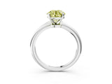 White gold Fancy Yellow Round Cut Diamond Solitaire Ring with Six-Prong Setting and Classic Band_38