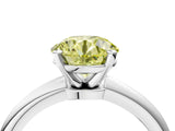White gold Fancy Yellow Round Cut Diamond Solitaire Ring with Six-Prong Setting and Classic Band_45
