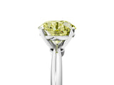 White gold Fancy Yellow Round Cut Diamond Solitaire Ring with Six-Prong Setting and Classic Band_46