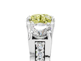 White gold Fancy Yellow Round Cut Diamond Three-Stone Ring with Channel Set Band and Four-Prong Setting_50