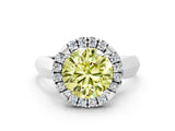 White gold Fancy Yellow Round  Cut Halo Solitaire Engagement Ring with Square Band and Four-Prong Setting_72