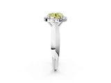White gold Fancy Yellow Round  Cut Halo Solitaire Engagement Ring with Square Band and Four-Prong Setting_74