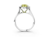 White gold Fancy Yellow Round  Cut Halo Solitaire Engagement Ring with Square Band and Four-Prong Setting_75