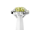 White gold Fancy Yellow Round  Cut Halo Solitaire Engagement Ring with Square Band and Four-Prong Setting_90