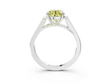 White gold Fancy Yellow Round Cut Solitaire Cathedral Diamond Engagement Ring with Channel-Set Band and Four-Prong Setting_18