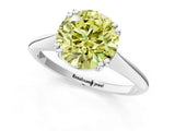 White gold Fancy Yellow Round Cut Solitaire Diamond Ring with Six-Prong Setting and Classic Band_30