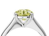White gold Fancy Yellow Round Cut Solitaire Diamond Ring with Six-Prong Setting and Classic Band_33