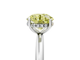 White gold Fancy Yellow Round  Cut Solitaire Engagement Ring with Four-Prong Setting and Classic Band_5