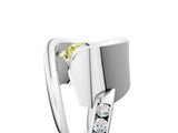 White gold Fancy Yellow Round Cut Solitaire Tension-Set Diamond Split Shank Ring_5