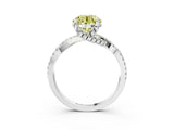 White gold Fancy Yellow Round Cut Solitaire Twist Pave Diamond Engagement Ring with Prong Setting_15