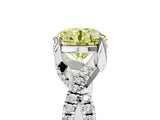 White gold Fancy Yellow Round Cut Solitaire Twist Pave Diamond Engagement Ring with Prong Setting_5