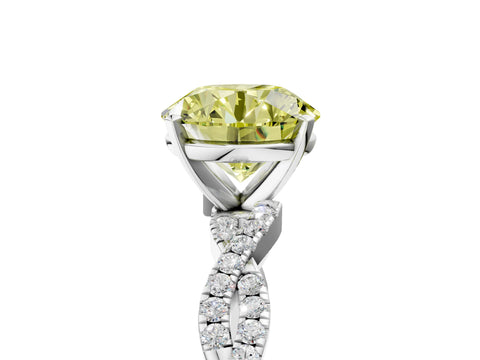 White gold Fancy Yellow Round Cut Solitaire Twisted Pave Band with Four-Prong Setting_20